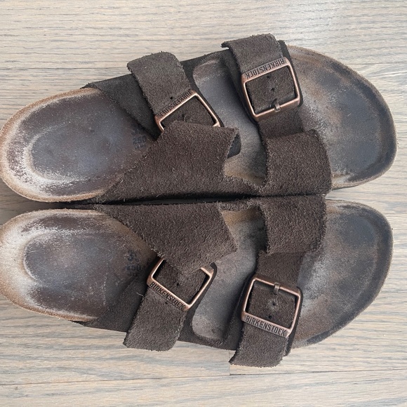 Birkenstocks Arizona Brown Leather Sandals Size 39 (8/8.5) - Picture 2 of 8